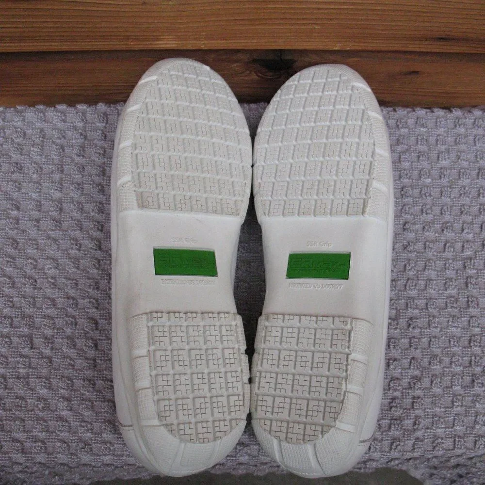 Womens White Slip Resistant Work Shoes Dress Flats